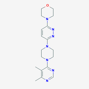 molecular formula C18H25N7O B2632451 4-{6-[4-(5,6-Dimethylpyrimidin-4-yl)piperazin-1-yl]pyridazin-3-yl}morpholine CAS No. 2415631-93-3