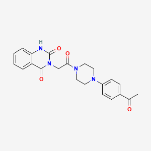 molecular formula C22H22N4O4 B2632453 3-[2-[4-(4-乙酰苯基)哌嗪-1-基]-2-氧代乙基]-1H-喹唑啉-2,4-二酮 CAS No. 119784-82-6