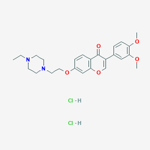 3-(3,4-dimethoxyphenyl)-7-(2-(4-ethylpiperazin-1-yl)ethoxy)-4H-chromen-4-one dihydrochloride