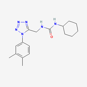 1-cyclohexyl-3-((1-(3,4-dimethylphenyl)-1H-tetrazol-5-yl)methyl)urea