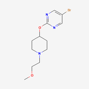 molecular formula C12H18BrN3O2 B2632457 5-Bromo-2-{[1-(2-methoxyethyl)piperidin-4-yl]oxy}pyrimidine CAS No. 2415534-79-9