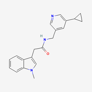 N-((5-cyclopropylpyridin-3-yl)methyl)-2-(1-methyl-1H-indol-3-yl)acetamide