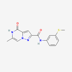 6-methyl-N-[3-(methylthio)phenyl]-4-oxo-4,5-dihydropyrazolo[1,5-a]pyrazine-2-carboxamide