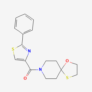 molecular formula C17H18N2O2S2 B2632467 (2-苯并噻唑-4-基)(1-氧杂-4-噻-8-氮杂螺[4.5]癸-8-基)甲酮 CAS No. 1797791-78-6