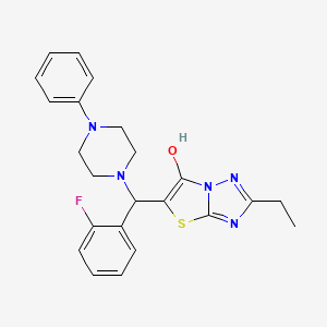 2-Ethyl-5-((2-fluorophenyl)(4-phenylpiperazin-1-yl)methyl)thiazolo[3,2-b][1,2,4]triazol-6-ol