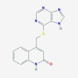 molecular formula C15H11N5OS B263247 2(1H)-Quinolinone, 4-[(9H-purin-6-ylthio)methyl]- 