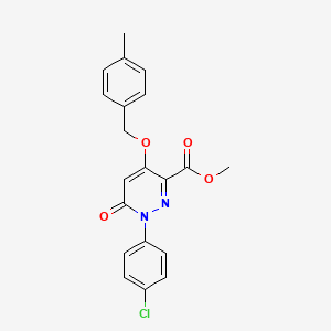 molecular formula C20H17ClN2O4 B2632471 Methyl 1-(4-chlorophenyl)-4-[(4-methylbenzyl)oxy]-6-oxo-1,6-dihydropyridazine-3-carboxylate CAS No. 1923108-10-4
