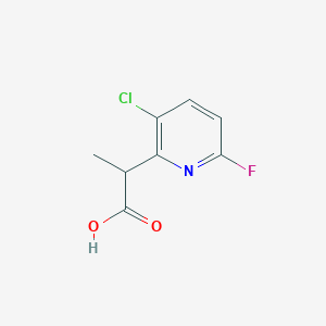 2-(3-Chloro-6-fluoropyridin-2-yl)propanoic acid
