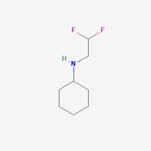 molecular formula C8H15F2N B2632474 N-(2,2-difluoroethyl)cyclohexanamine CAS No. 1184838-47-8
