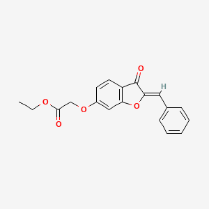 (Z)-ethyl 2-((2-benzylidene-3-oxo-2,3-dihydrobenzofuran-6-yl)oxy)acetate