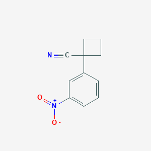 molecular formula C11H10N2O2 B2632493 1-(3-Nitrophenyl)cyclobutane-1-carbonitrile CAS No. 1215104-00-9