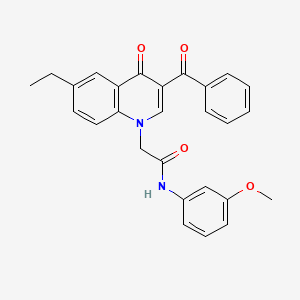 2-(3-benzoyl-6-ethyl-4-oxoquinolin-1(4H)-yl)-N-(3-methoxyphenyl)acetamide