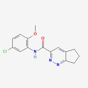 molecular formula C15H14ClN3O2 B2632511 N-(5-Chloro-2-methoxyphenyl)-6,7-dihydro-5H-cyclopenta[c]pyridazine-3-carboxamide CAS No. 2415565-86-3