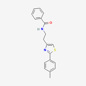 molecular formula C19H18N2OS B2632515 N-{2-[2-(4-methylphenyl)-1,3-thiazol-4-yl]ethyl}benzamide CAS No. 896608-85-8
