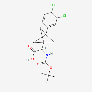 2-[3-(3,4-Dichlorophenyl)-1-bicyclo[1.1.1]pentanyl]-2-[(2-methylpropan-2-yl)oxycarbonylamino]acetic acid