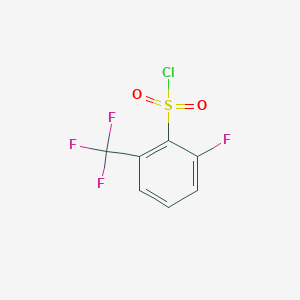 molecular formula C7H3ClF4O2S B2632539 2-氟-6-三氟甲基苯磺酰氯 CAS No. 405264-04-2