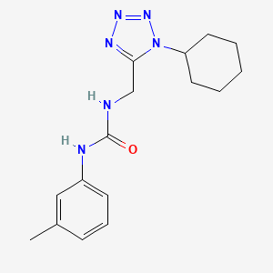 molecular formula C16H22N6O B2632546 1-((1-环己基-1H-四唑-5-基)甲基)-3-(间甲苯基)脲 CAS No. 920420-40-2
