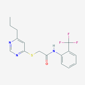 2-((6-propylpyrimidin-4-yl)thio)-N-(2-(trifluoromethyl)phenyl)acetamide