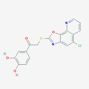 2-[(5-Chloro[1,3]oxazolo[4,5-h]quinolin-2-yl)sulfanyl]-1-(3,4-dihydroxyphenyl)ethanone