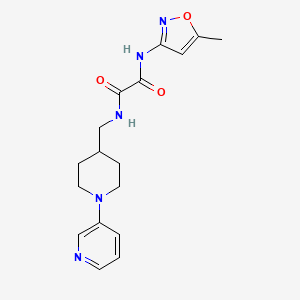 molecular formula C17H21N5O3 B2632560 N1-(5-methylisoxazol-3-yl)-N2-((1-(pyridin-3-yl)piperidin-4-yl)methyl)oxalamide CAS No. 2034284-66-5