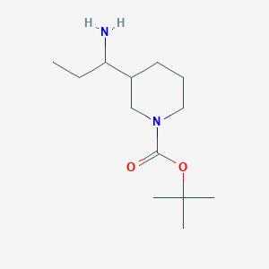 molecular formula C13H26N2O2 B2632561 tert-Butyl 3-(1-aminopropyl)piperidine-1-carboxylate CAS No. 1290046-61-5