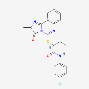 N-(4-chlorophenyl)-2-((2-methyl-3-oxo-2,3-dihydroimidazo[1,2-c]quinazolin-5-yl)thio)butanamide