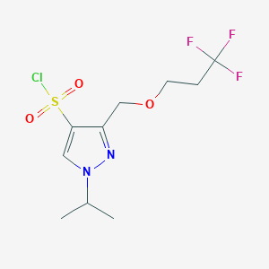 1-isopropyl-3-[(3,3,3-trifluoropropoxy)methyl]-1H-pyrazole-4-sulfonyl chloride