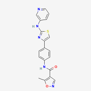 5-methyl-N-(4-(2-(pyridin-3-ylamino)thiazol-4-yl)phenyl)isoxazole-4-carboxamide