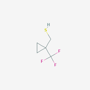 molecular formula C5H7F3S B2632578 [1-(Trifluoromethyl)cyclopropyl]methanethiol CAS No. 2503207-38-1
