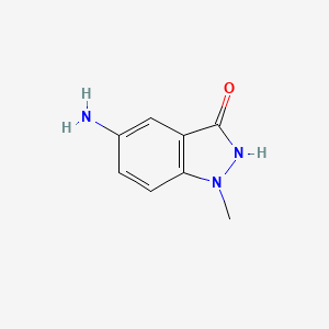 molecular formula C8H9N3O B2632586 1-Methyl-5-amino-1H-indazole-3-ol CAS No. 927435-46-9