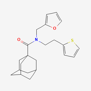 N-[(furan-2-yl)methyl]-N-[2-(thiophen-2-yl)ethyl]adamantane-1-carboxamide