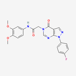 N-(3,4-dimethoxyphenyl)-2-(1-(4-fluorophenyl)-4-oxo-1H-pyrazolo[3,4-d]pyrimidin-5(4H)-yl)acetamide