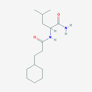 molecular formula C15H28N2O2 B263260 N~2~-(3-cyclohexylpropanoyl)leucinamide 