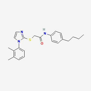 molecular formula C23H27N3OS B2632603 N-(4-butylphenyl)-2-((1-(2,3-dimethylphenyl)-1H-imidazol-2-yl)thio)acetamide CAS No. 851131-67-4