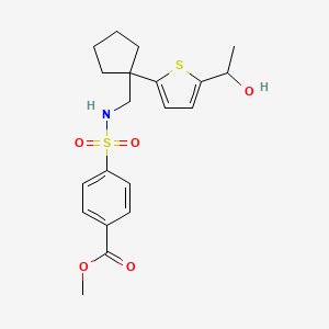 methyl 4-[({1-[5-(1-hydroxyethyl)thiophen-2-yl]cyclopentyl}methyl)sulfamoyl]benzoate