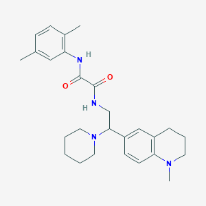 molecular formula C27H36N4O2 B2632609 N-(2,5-二甲苯基)-N'-[2-(1-甲基-1,2,3,4-四氢喹啉-6-基)-2-哌啶-1-基乙基]乙二酰胺 CAS No. 921903-13-1