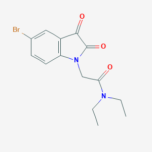 molecular formula C14H15BrN2O3 B263261 2-(5-bromo-2,3-dioxo-2,3-dihydro-1H-indol-1-yl)-N,N-diethylacetamide 