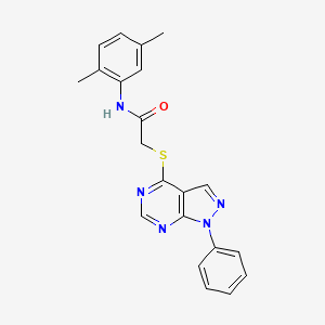 molecular formula C21H19N5OS B2632615 N-(2,5-dimethylphenyl)-2-(1-phenylpyrazolo[3,4-d]pyrimidin-4-yl)sulfanylacetamide CAS No. 483984-50-5