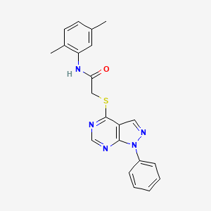 molecular formula C21H19N5OS B2632615 N-(2,5-dimethylphenyl)-2-({1-phenyl-1H-pyrazolo[3,4-d]pyrimidin-4-yl}sulfanyl)acetamide CAS No. 483984-50-5