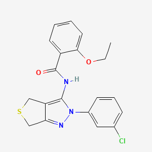 molecular formula C20H18ClN3O2S B2632616 N-[2-(3-chlorophenyl)-2H,4H,6H-thieno[3,4-c]pyrazol-3-yl]-2-ethoxybenzamide CAS No. 450340-75-7