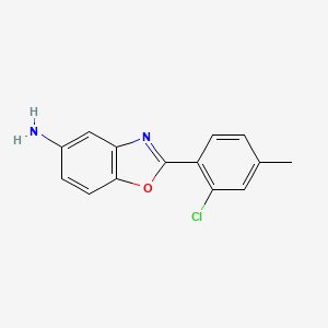 molecular formula C14H11ClN2O B2632617 2-(2-Chloro-4-methylphenyl)-1,3-benzoxazol-5-amine CAS No. 443123-49-7
