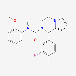 molecular formula C21H19F2N3O2 B2632618 1-(3,4-二氟苯基)-N-(2-甲氧基苯基)-3,4-二氢吡咯并[1,2-a]哒嗪-2(1H)-甲酰胺 CAS No. 900001-96-9