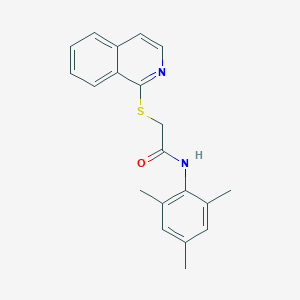 molecular formula C20H20N2OS B263262 2-(1-isoquinolylsulfanyl)-N~1~-mesitylacetamide 