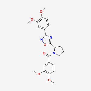 5-[1-(3,4-Dimethoxybenzoyl)pyrrolidin-2-yl]-3-(3,4-dimethoxyphenyl)-1,2,4-oxadiazole