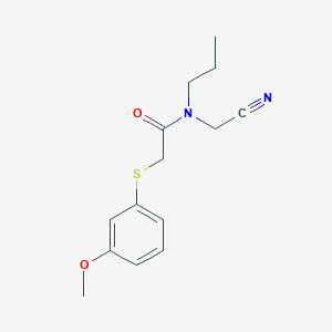 molecular formula C14H18N2O2S B2632636 N-(cyanomethyl)-2-[(3-methoxyphenyl)sulfanyl]-N-propylacetamide CAS No. 1355649-82-9