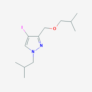 molecular formula C12H21IN2O B2632656 4-iodo-3-(isobutoxymethyl)-1-isobutyl-1H-pyrazole CAS No. 1856041-20-7