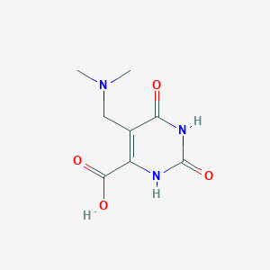 molecular formula C8H11N3O4 B2632660 5-Dimethylaminomethyl-2,6-dioxo-1,2,3,6-tetrahydro-pyrimidine-4-carboxylic acid CAS No. 4116-23-8