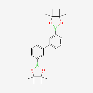 molecular formula C24H32B2O4 B2632663 3,3'-双(4,4,5,5-四甲基-1,3,2-二恶硼烷-2-基)-1,1'-联苯 CAS No. 850264-92-5