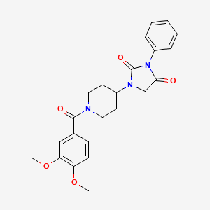 1-(1-(3,4-Dimethoxybenzoyl)piperidin-4-yl)-3-phenylimidazolidine-2,4-dione