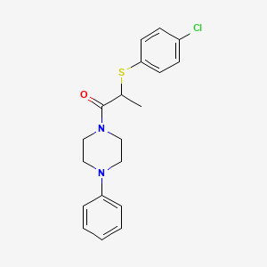 2-(4-Chlorophenylthio)-1-(4-phenylpiperazinyl)propan-1-one
